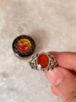 Carnelian Big Statement 925 Sterling Silver Ring