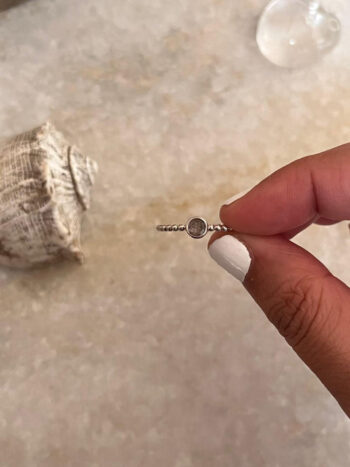 Full Dot Band Labradorite 925 Sterling Silver Ring
