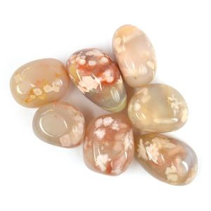 Carnelian Flower Tumble Stone