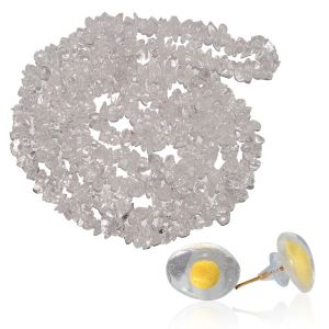 Clear Quartz Chip Mala / Necklace With Earring