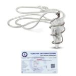 Certified AAA Natural Clear Quartz Wire Wrapped Crystal Stone Pendant