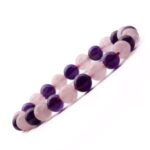 Rose Quartz and Amethyst Bracelet For Mind Healing And Love, Romance, Relationship