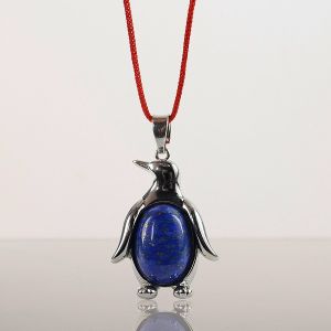 Natural Lapis Lazuli Penguin Shape Pendant - Locket