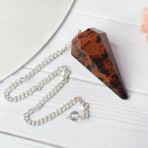 Mahagony Obsidian Six Faceted Dowser / Pendulum