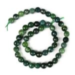 Moss Agate 8 mm Faceted Loose Beads 45-50 pcs for Making Bracelet Mala Necklaces