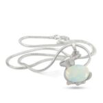 Natural Opalite Crystal Stone Rabbit Shape Pendant/Locket with Chain
