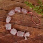 Natural Rose Quartz Tumble Stone With Chip Vaastu Door Hanging Size 33 cm (13 inch)