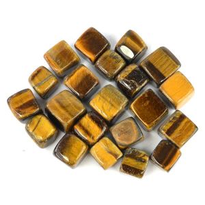 Tiger Eye Cubes Tumble Stone