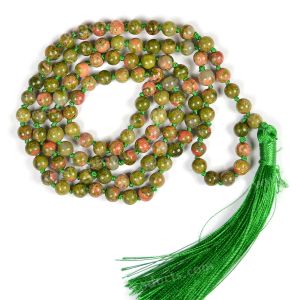 Unakite 6 mm 108 Round Bead Mala