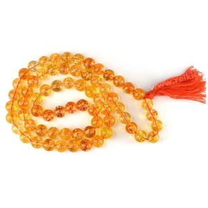 Citrine 10 mm Round Bead Mala
