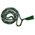 Moss Agate 8 mm 108 Round Bead Mala