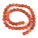 Carnelian 8 mm Round Loose Beads 45-50 pcs for Making Bracelet Mala Necklaces